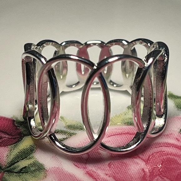 925 SOLID STERLING SILVER ABSTRACT RING - Picture 7 of 7